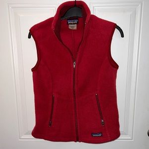 Patagonia red fleece vest size XS